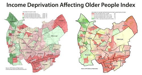 Income Deprivation Affecting Older People map