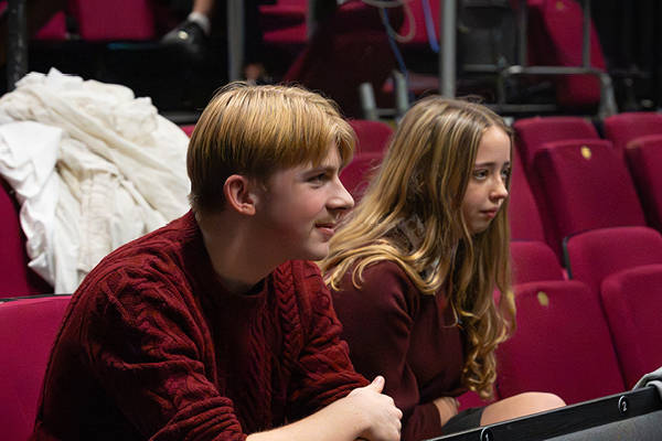 Child visiting theatre
