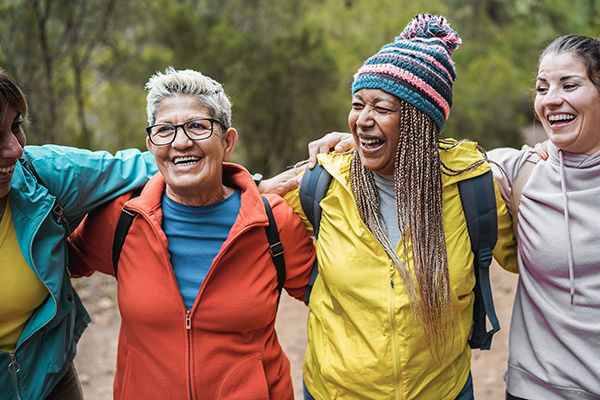 A group of ladies walking