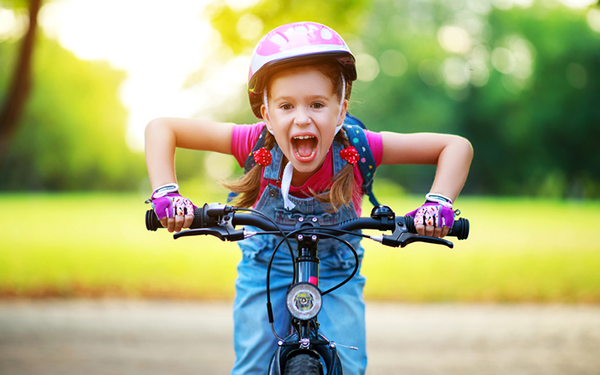 Girl on bike