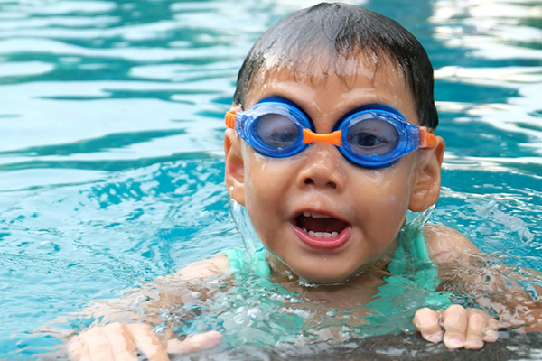 Child swimming