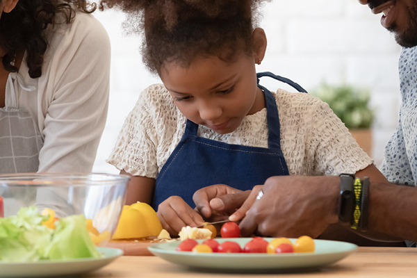 child cooking