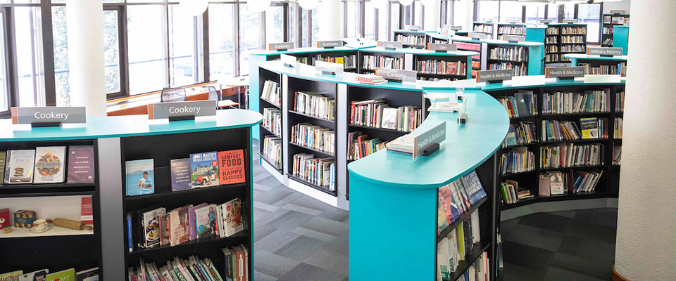 Inside of a library in Redbridge 