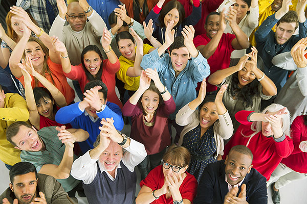 Businesses with their hands up 