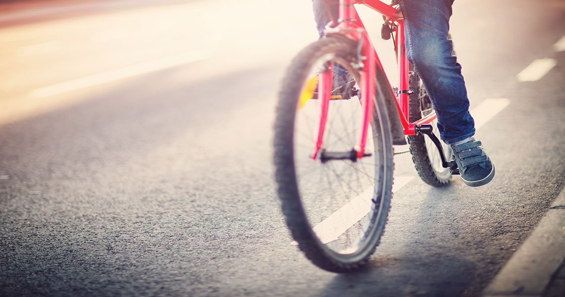 bike on cycle lane