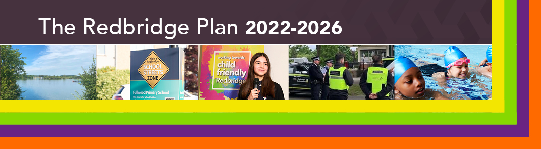 Web banner for the Redbridge plan 2022-2026