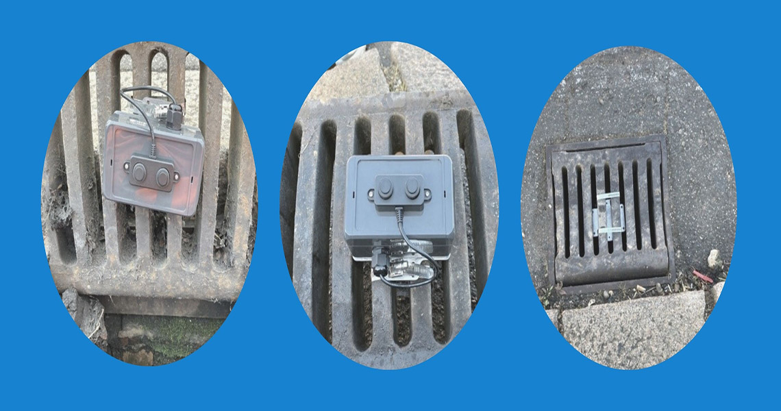 3 images of gully sensors