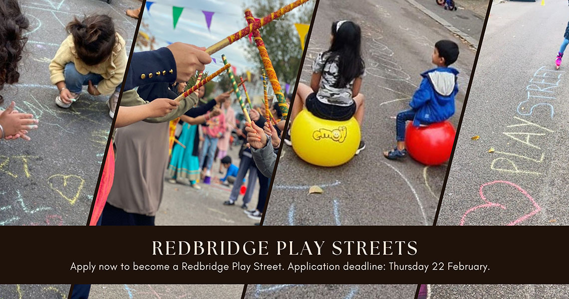 collage of children playing on the street