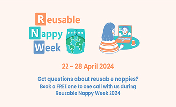 poster about reusable nappy week with information on it