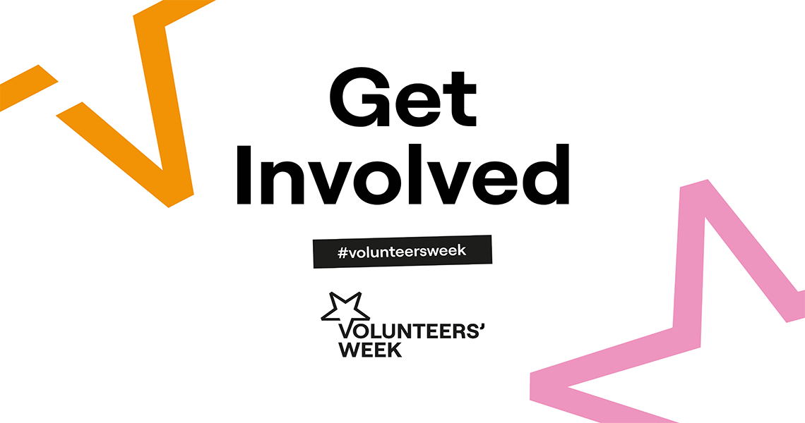 banner saying volunteers week