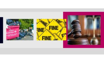 fly tip image and gavel