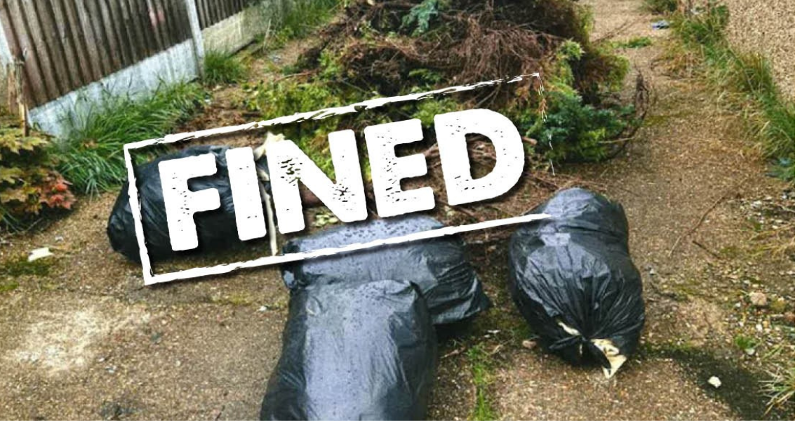  A pile of garbage bags labeled with the word 
