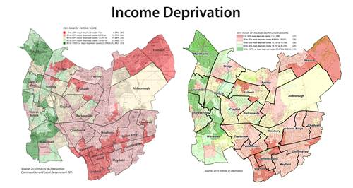 Income deprivation map