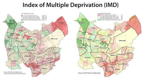 Index of multiple deprivation map
