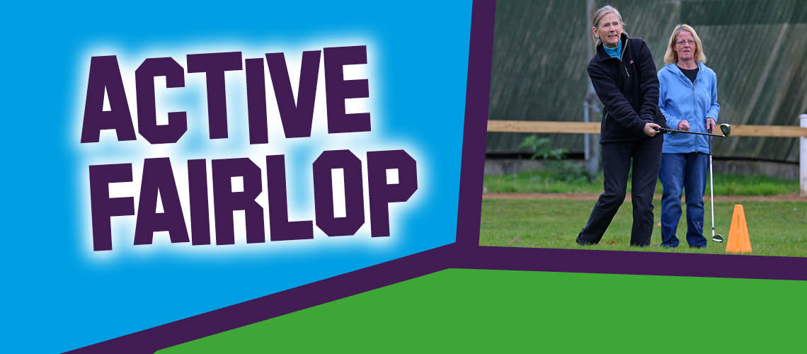 A couple golfing as part of the Active Fairlop programme, golfing in Fairlop.
