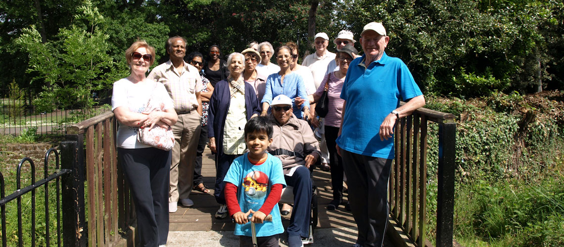 group of people walking