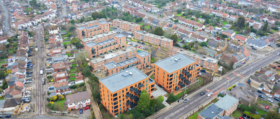 Aerial shot of the Little Gearies estate