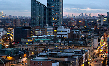 Ilford skyline at night