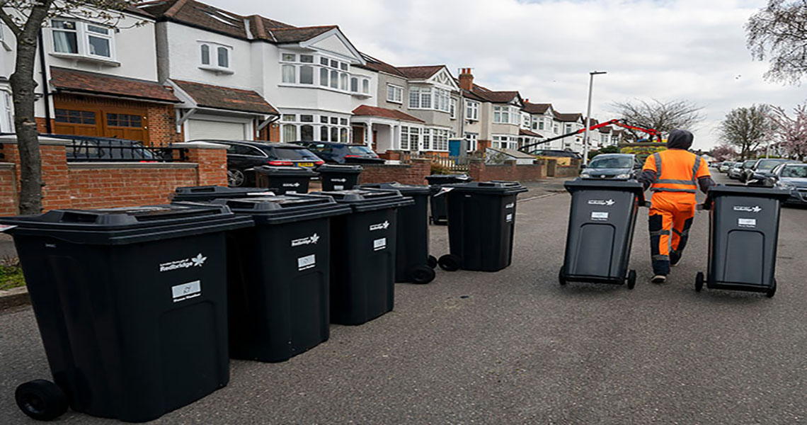 council crews delivering wheelie bins