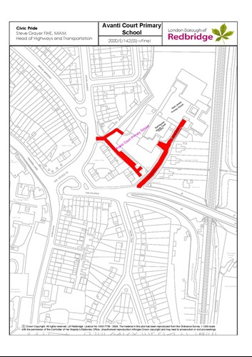 Map of Avanti Court Primary School