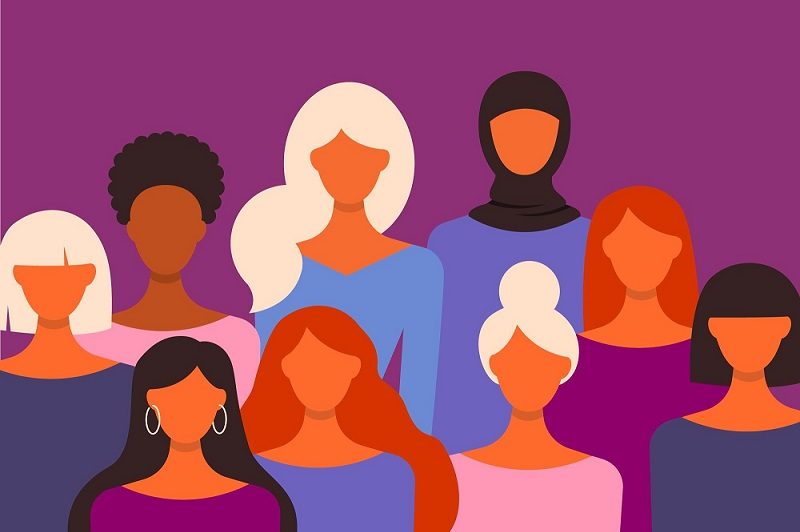 graphic of group of women