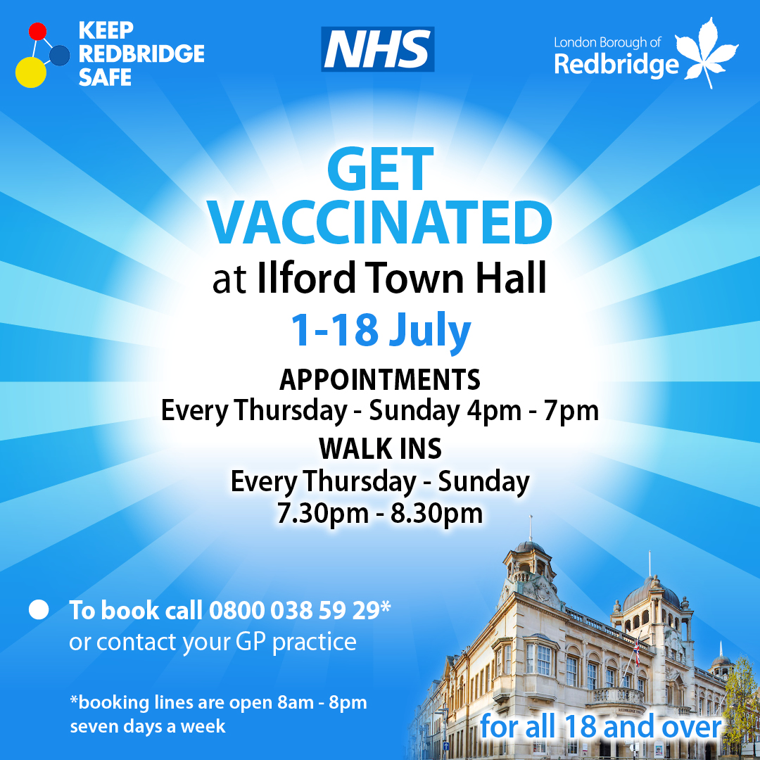 Get Vaccinated against covid graphic advertising clinics