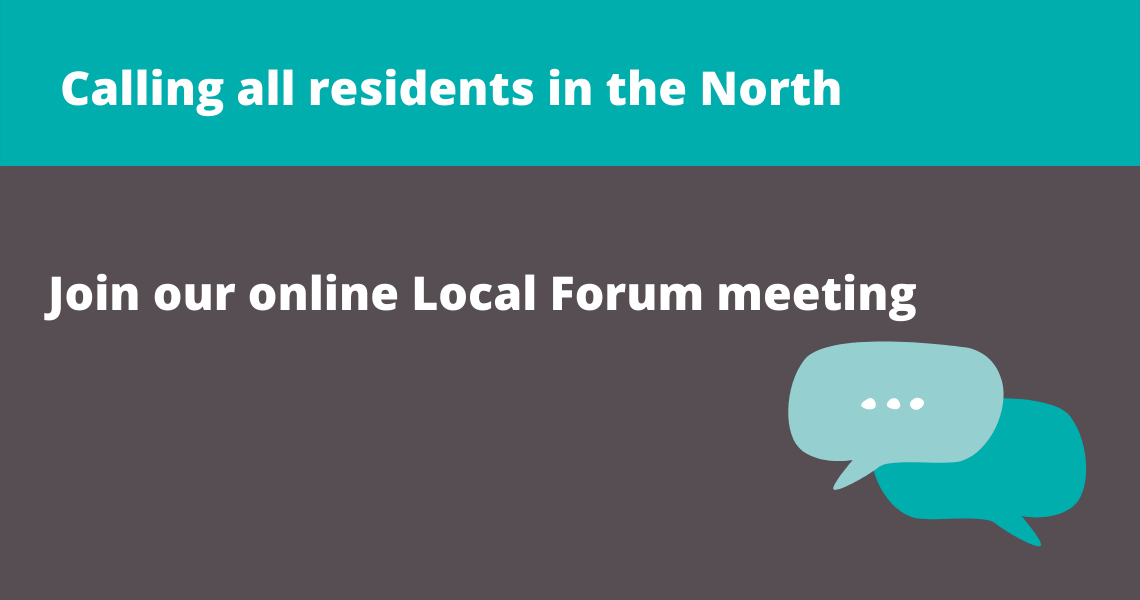 An image promoting the North Forum