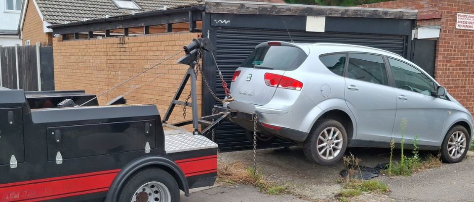 vehicle being seized