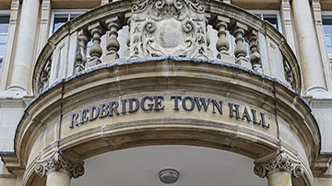 Redbridge Town Hall sign