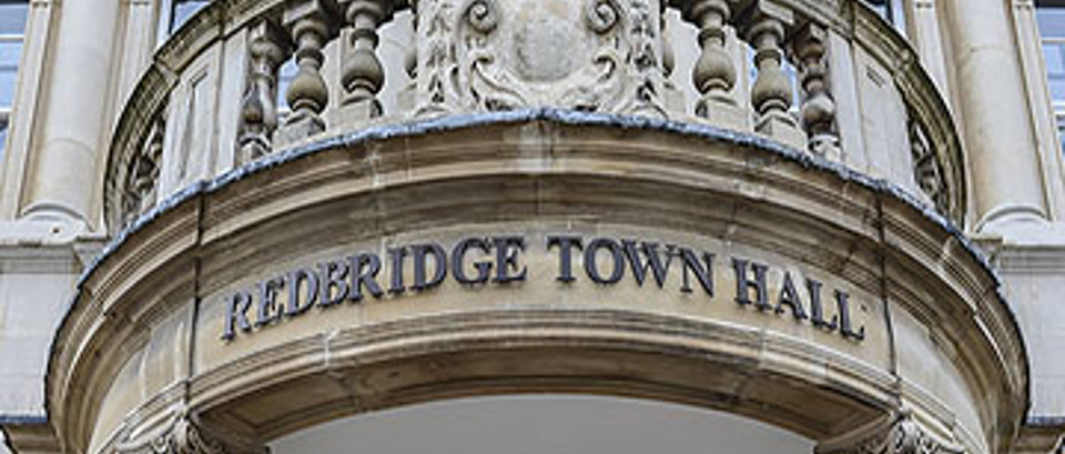Redbridge Town Hall sign
