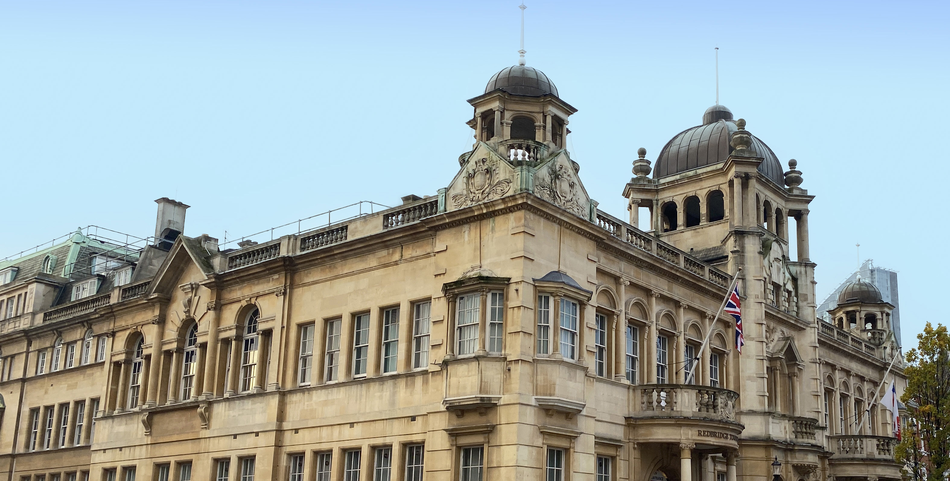 Corner of Ilford Town Hall