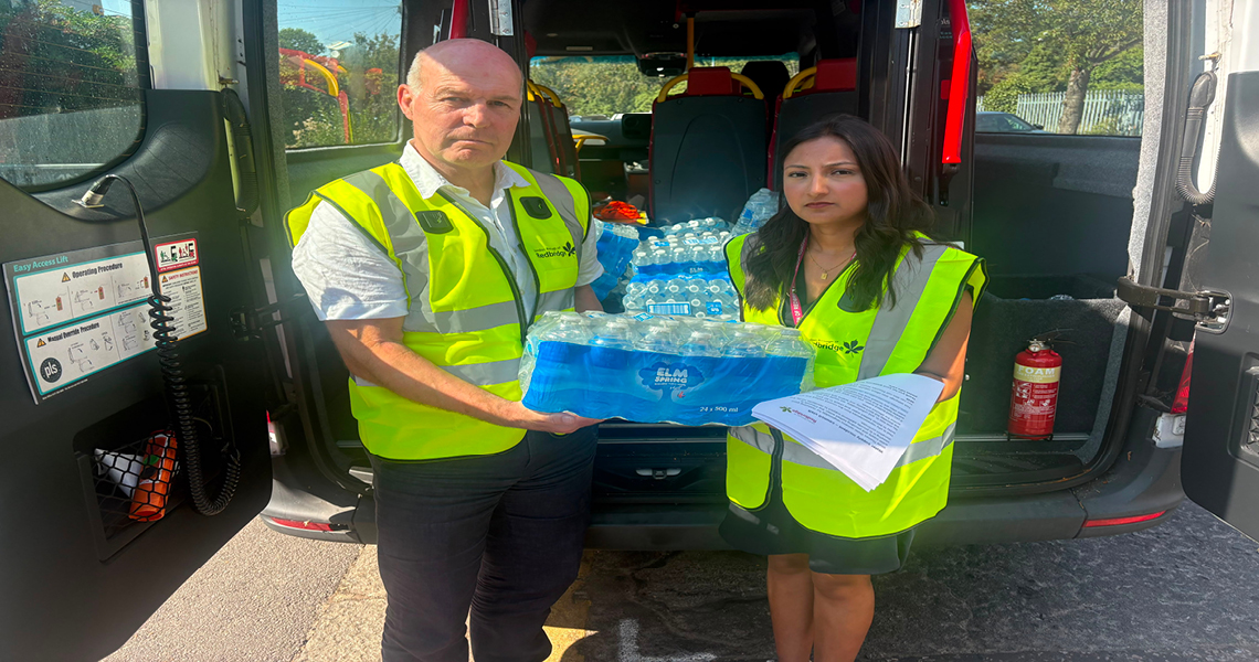 Bottled water delivery