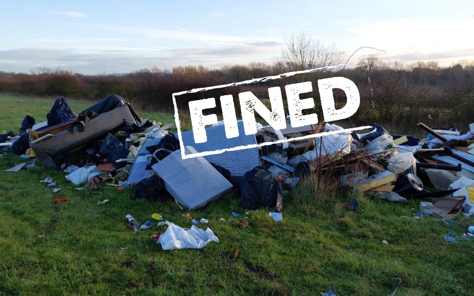 rubbish fly-tipped onto nature reserve