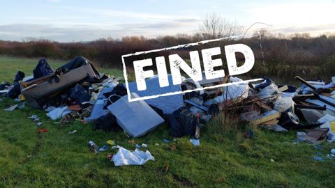 rubbish fly-tipped onto nature reserve