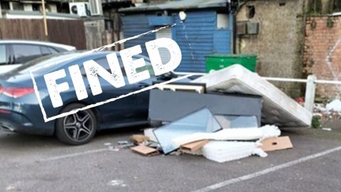 dumped rubbish