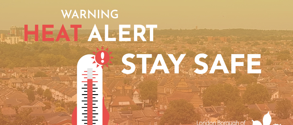 Warning heat alert stay safe