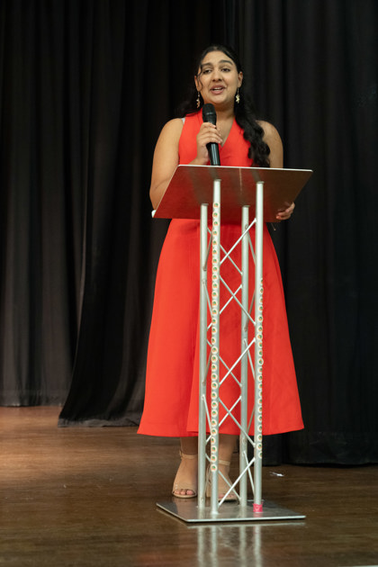Inaaya hosting the Youth Awards in Redbridge