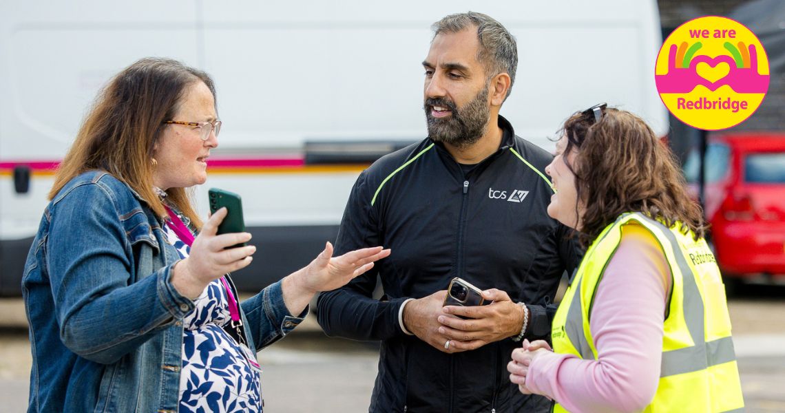 The leader of the council speaking to members of the public