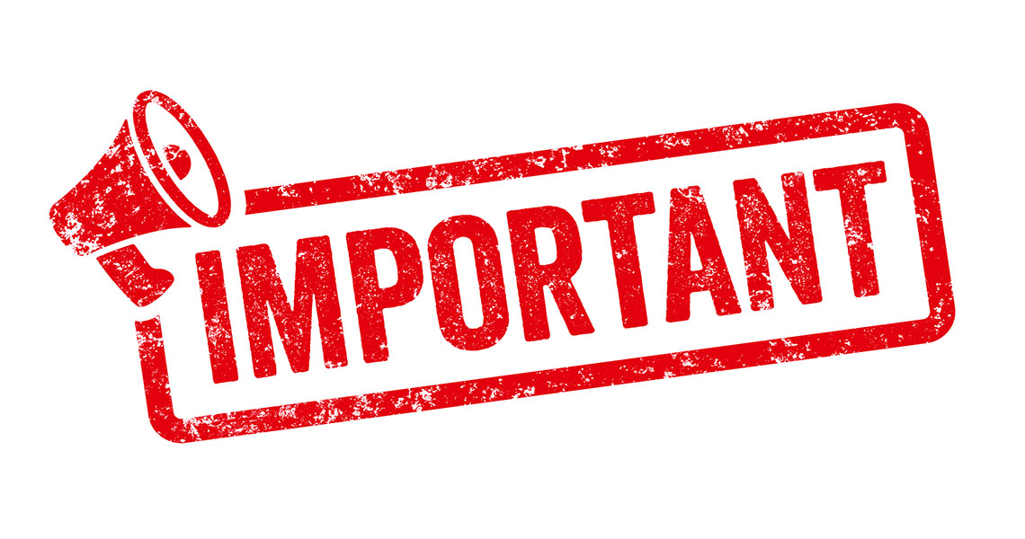 wording saying 'important'